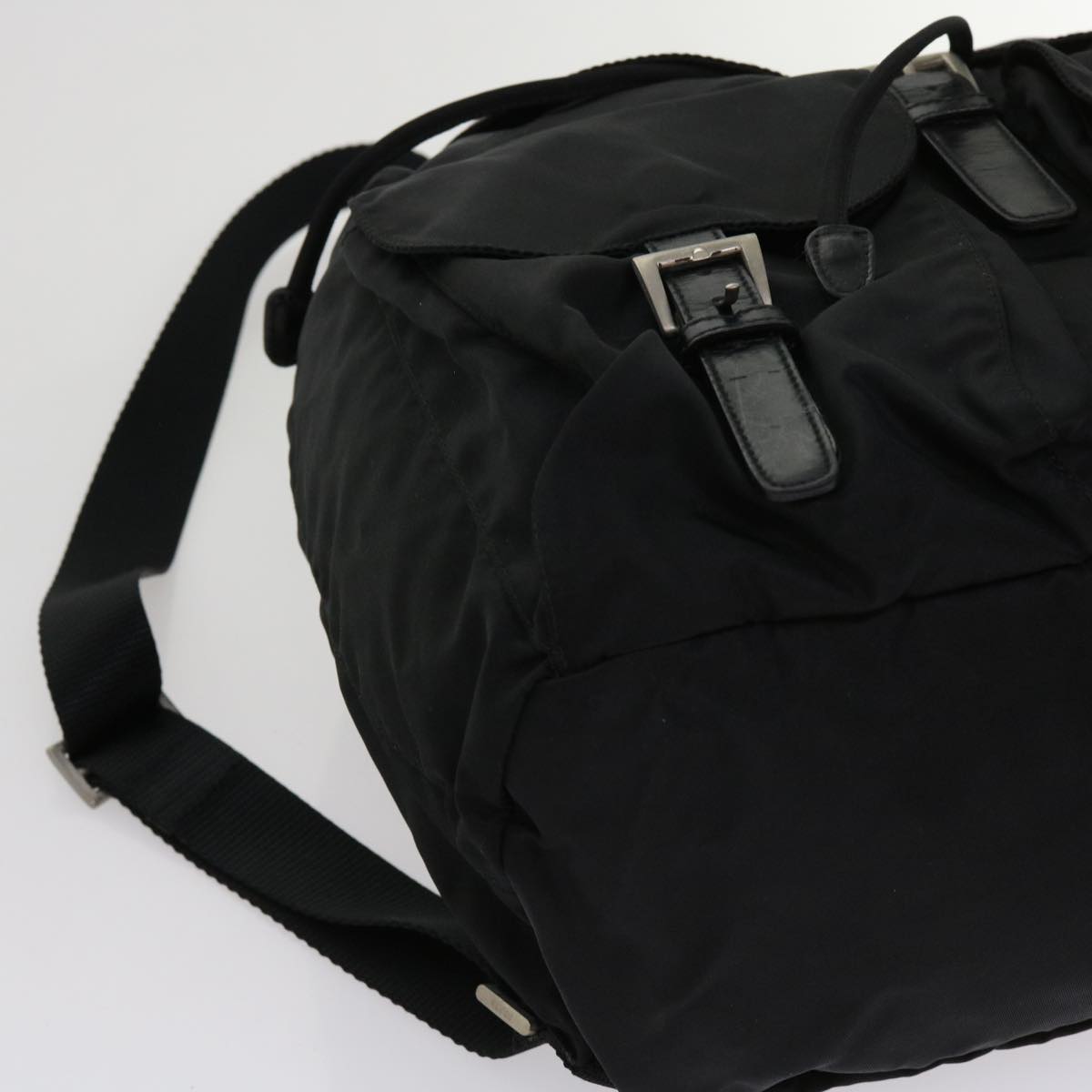 PRADA Backpack Nylon Black Auth 63670