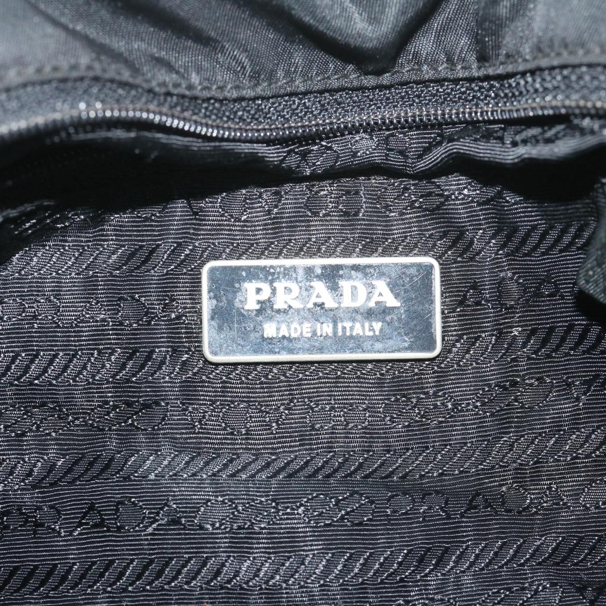 PRADA Shoulder Bag Nylon Black Auth 63675