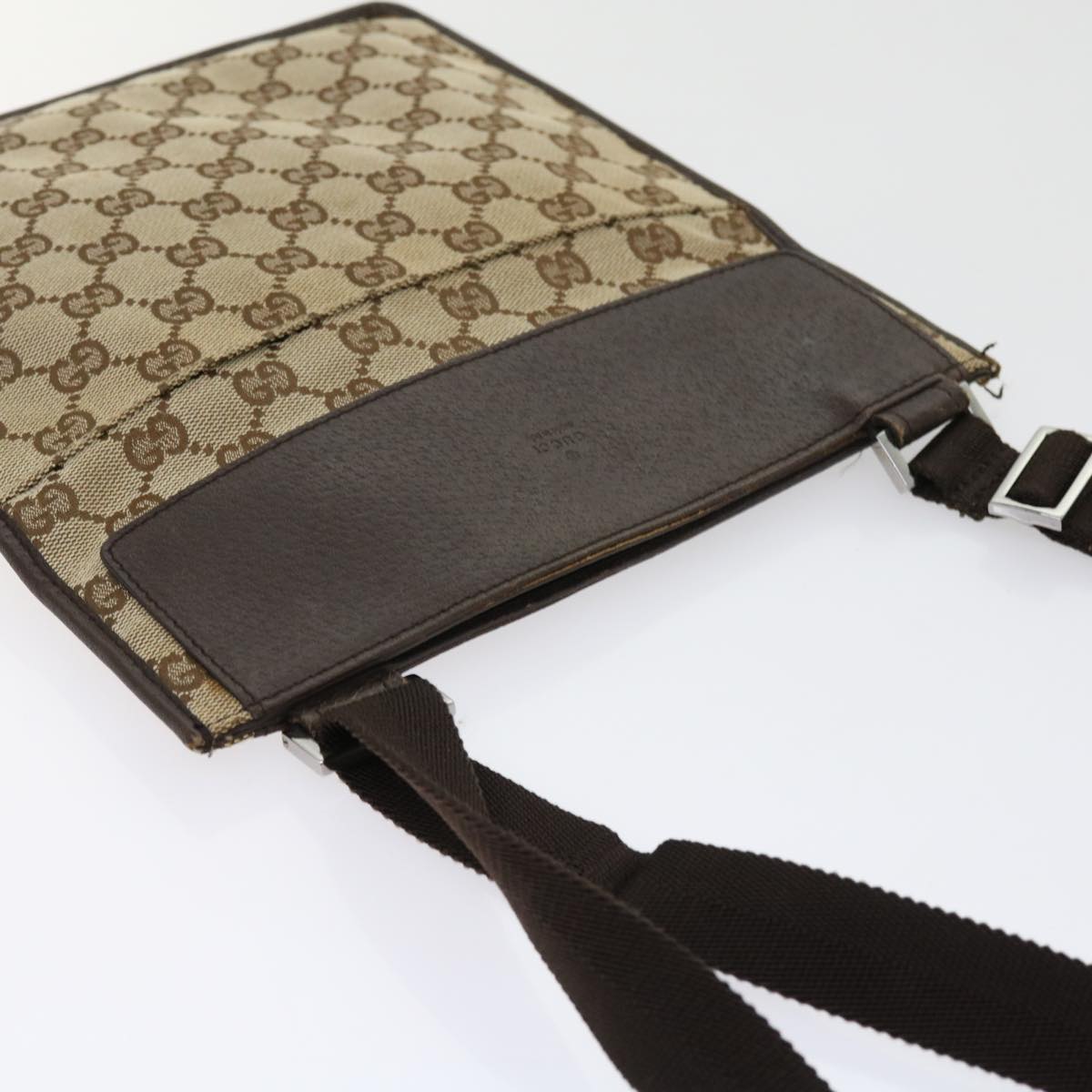 GUCCI GG Canvas Shoulder Bag Beige 27639 Auth 63708