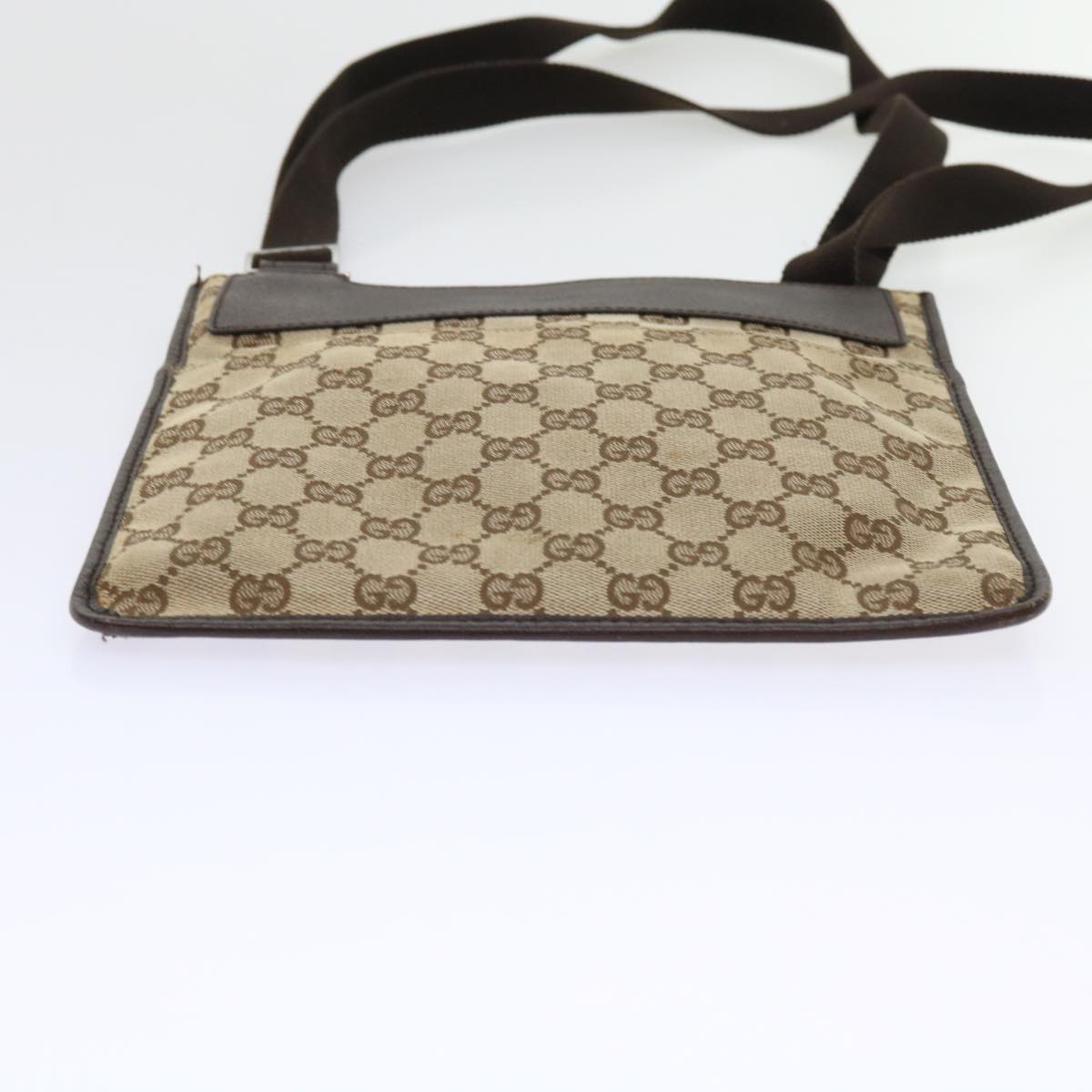 GUCCI GG Canvas Shoulder Bag Beige 27639 Auth 63708