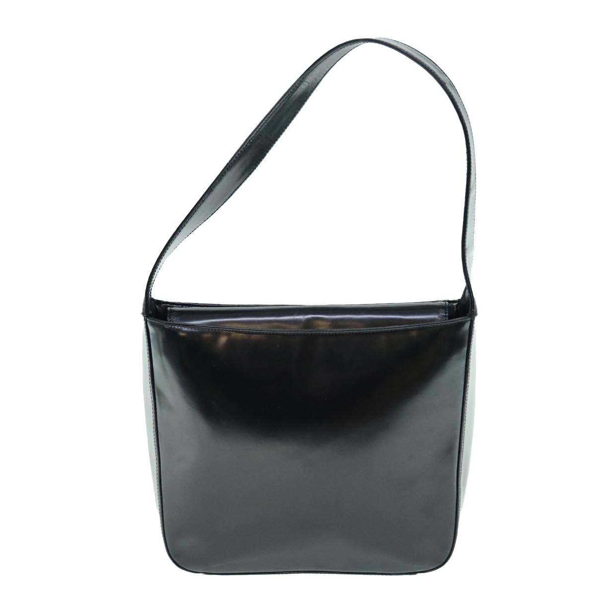 GUCCI Interlocking Shoulder Bag Patent leather Black 000 0506 Auth 63764