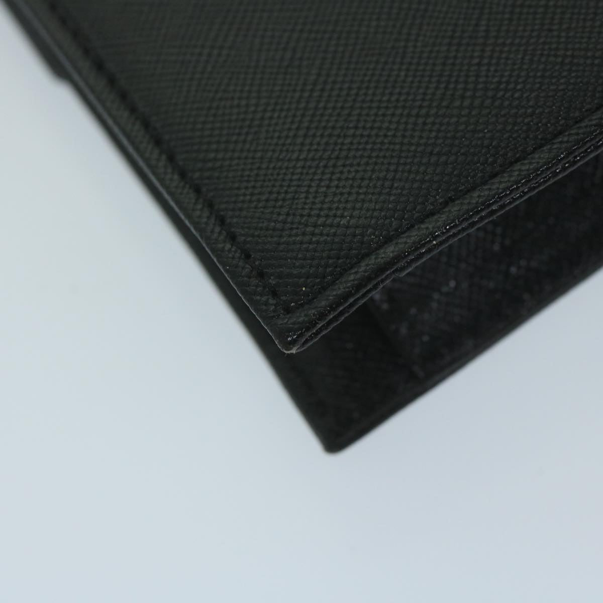 SAINT LAURENT Clutch Bag Leather Black Auth 63837