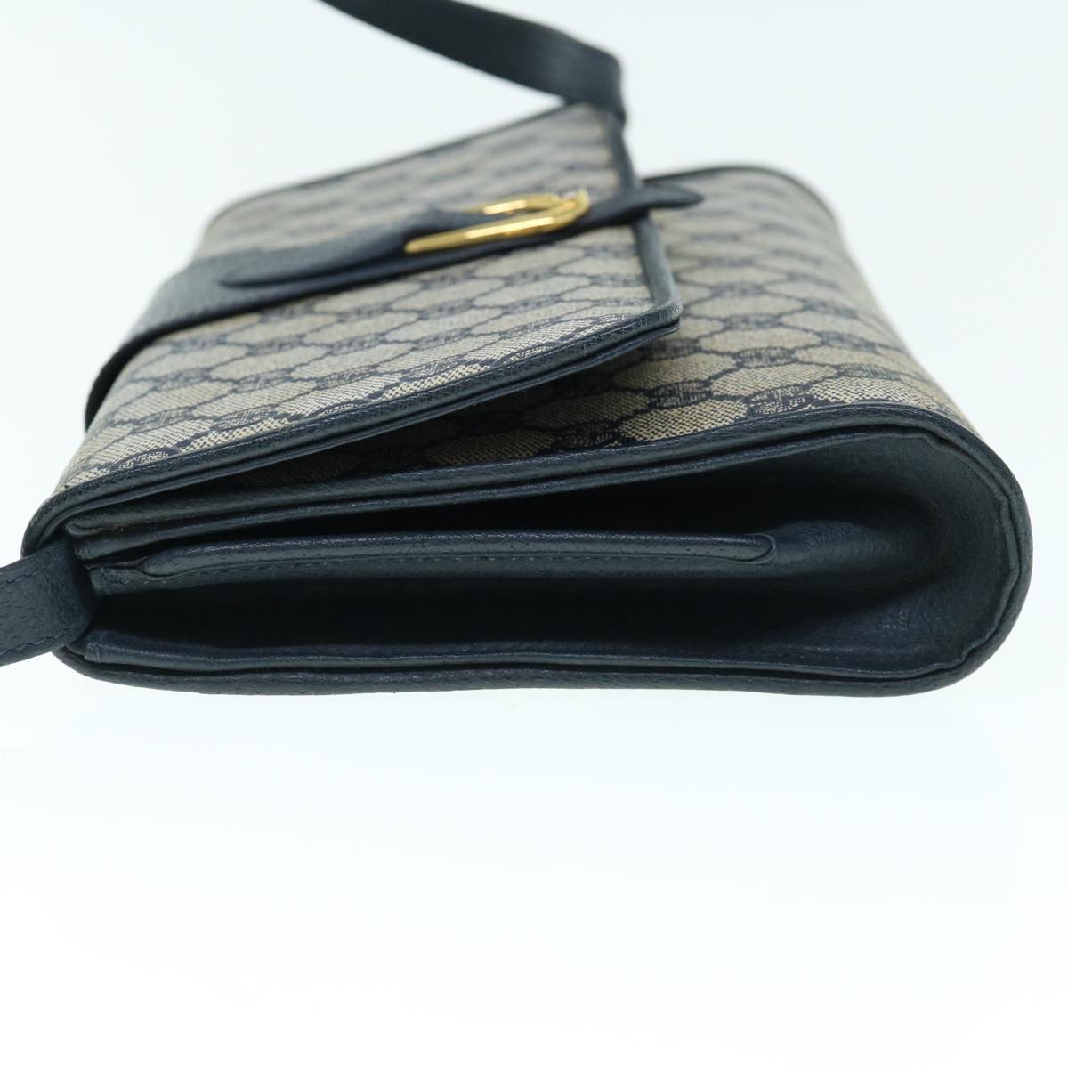 GUCCI GG Canvas Shoulder Bag PVC Navy Auth 63854