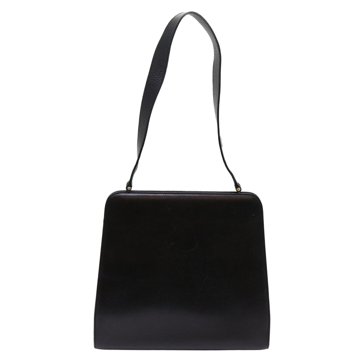 Salvatore Ferragamo Gancini Shoulder Bag Leather Black Auth 63860 - 0