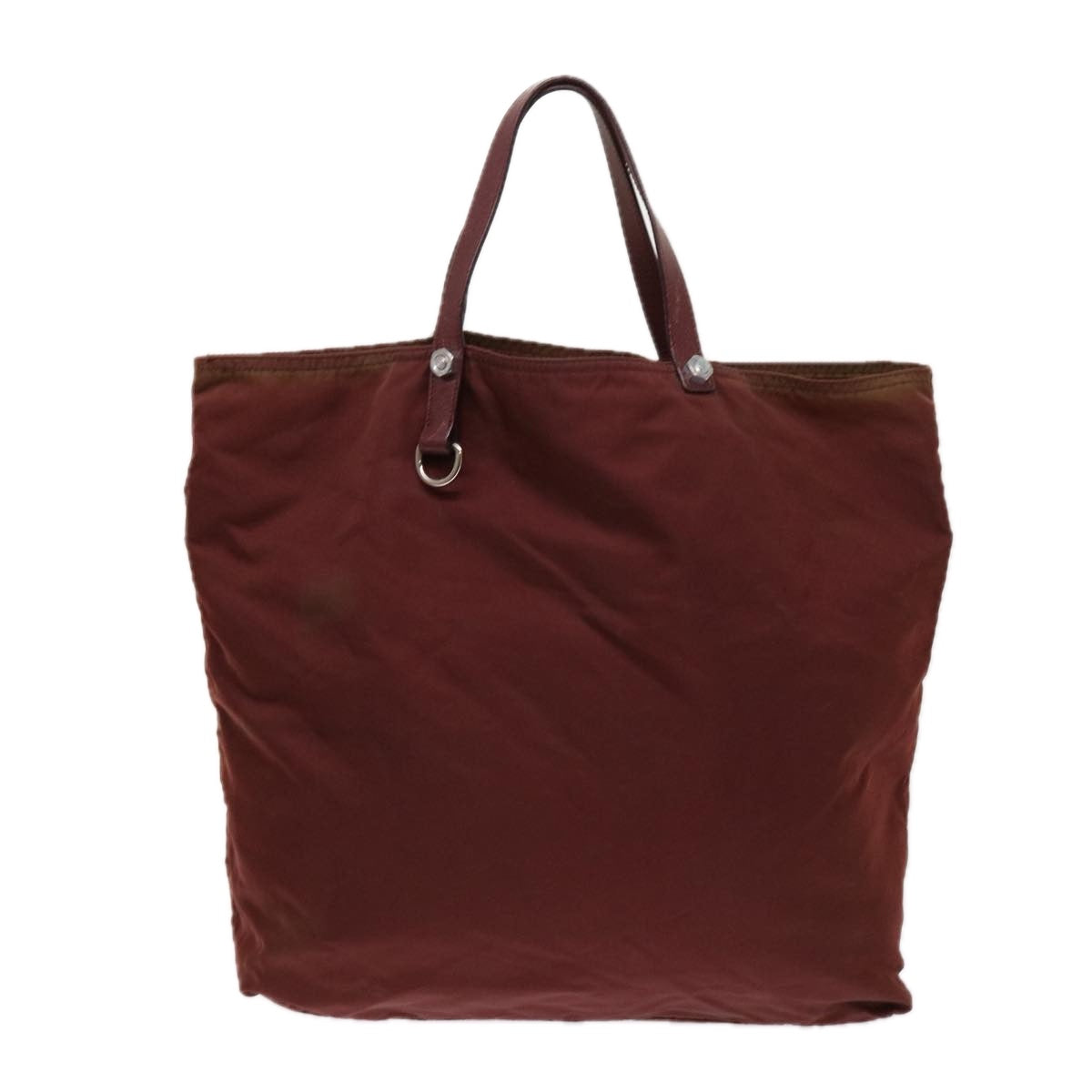 PRADA Hand Bag Nylon Red Auth 63872 - 0