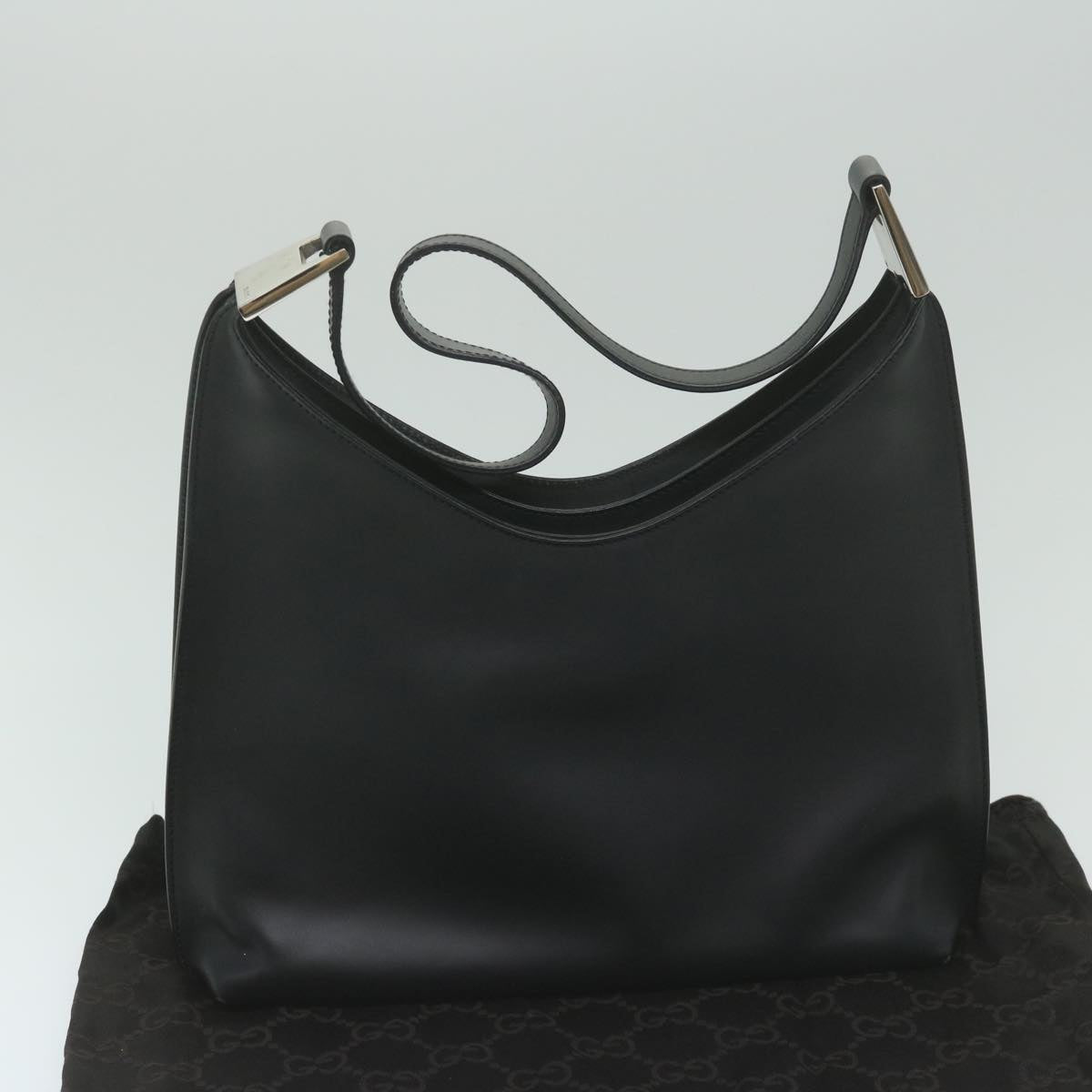 GUCCI Shoulder Bag Leather Black 001 3015 Auth 63882