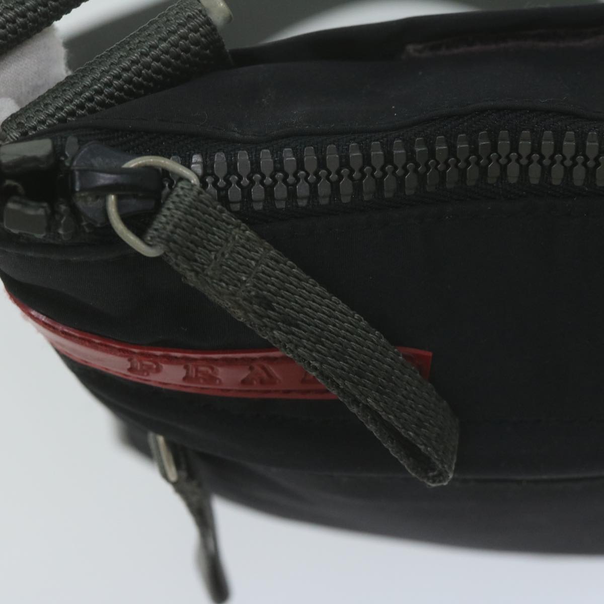 PRADA PRADA Sports Shoulder Bag Nylon Black Auth 63893