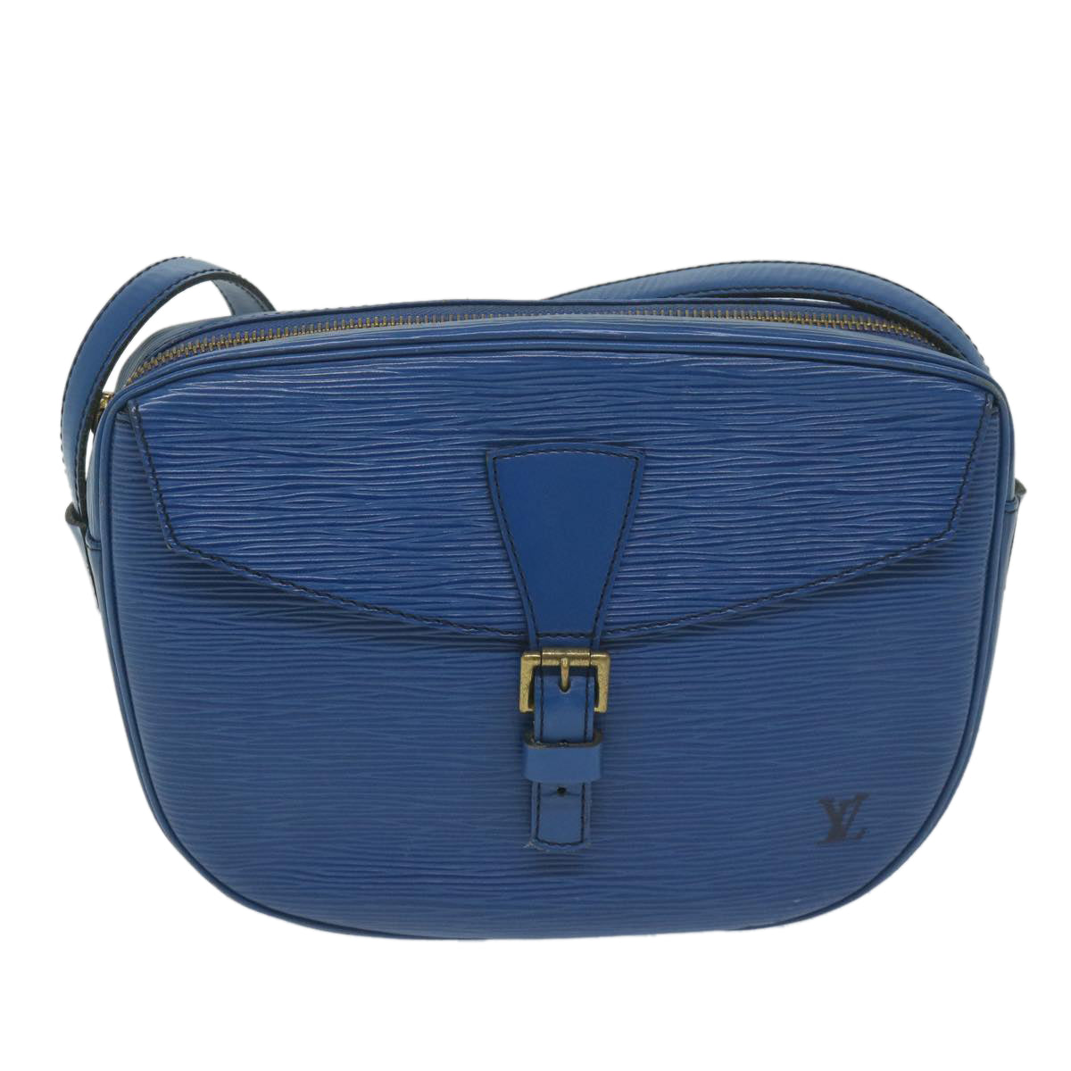 LOUIS VUITTON Epi June Feuille Shoulder Bag Blue M52155 LV Auth 63938