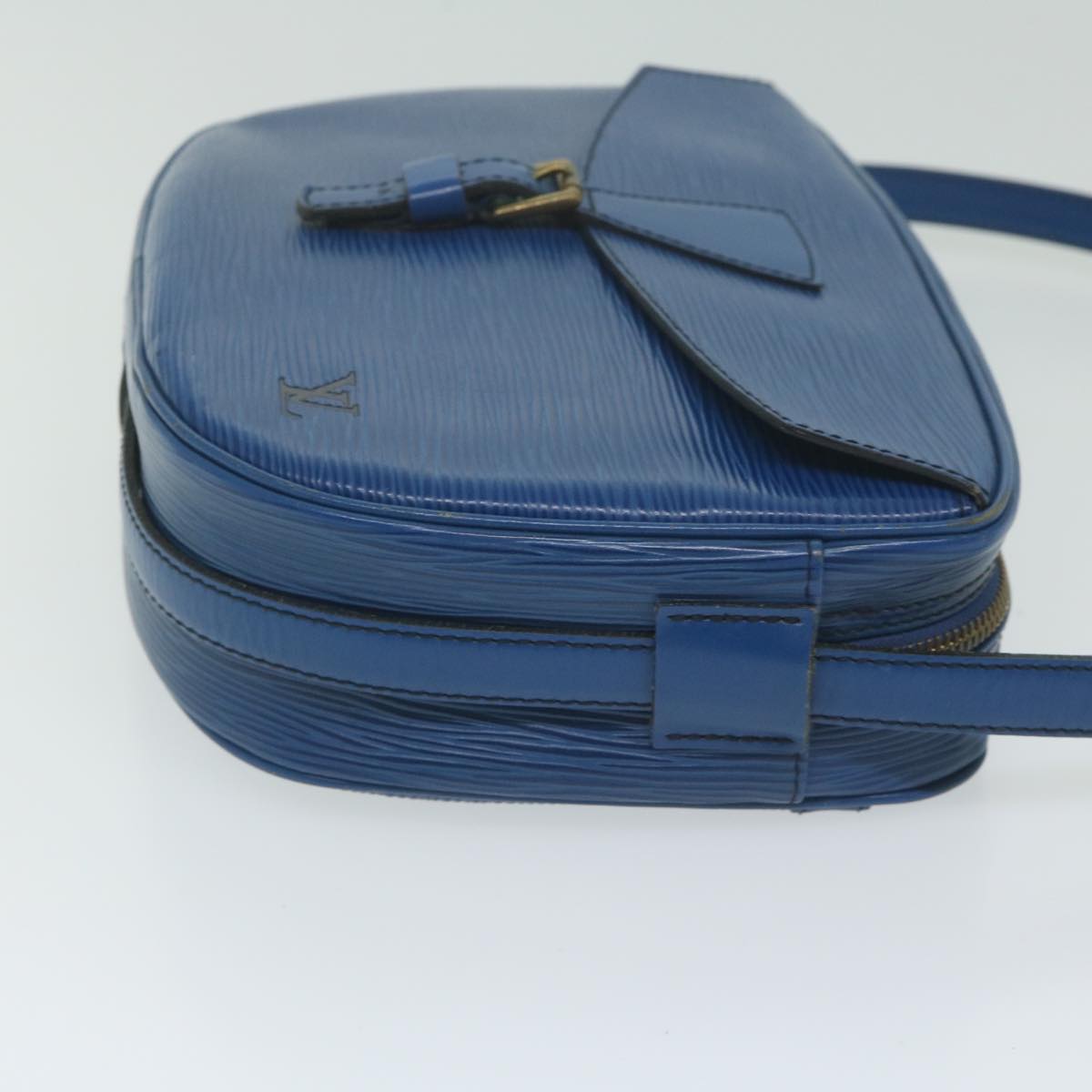 LOUIS VUITTON Epi June Feuille Shoulder Bag Blue M52155 LV Auth 63938