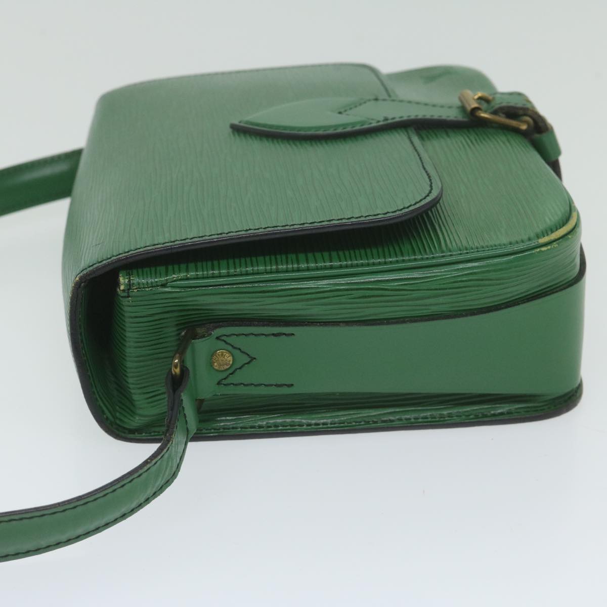 LOUIS VUITTON Epi Cartouchiere MM Shoulder Bag Green M52244 LV Auth 63945