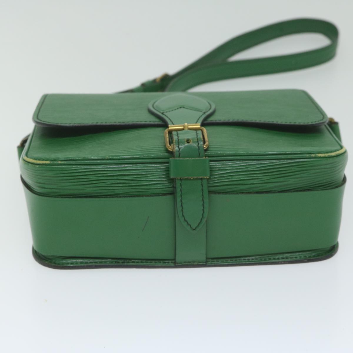 LOUIS VUITTON Epi Cartouchiere MM Shoulder Bag Green M52244 LV Auth 63945