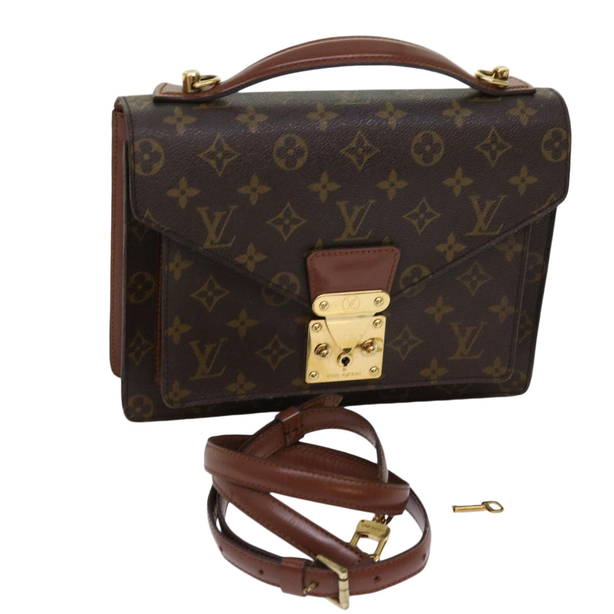 LOUIS VUITTON Monogram Monceau 26 Shoulder Bag 2way M51187 LV Auth 63950