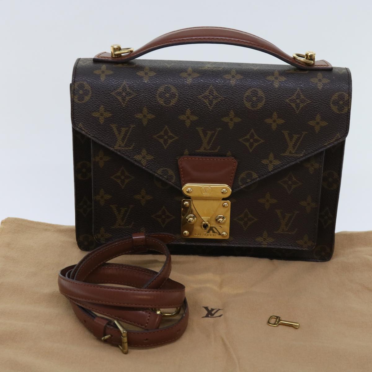 LOUIS VUITTON Monogram Monceau 26 Shoulder Bag 2way M51187 LV Auth 63950