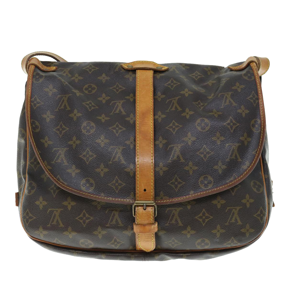 LOUIS VUITTON Monogram Saumur 35 Shoulder Bag M42254 LV Auth 63955 - 0