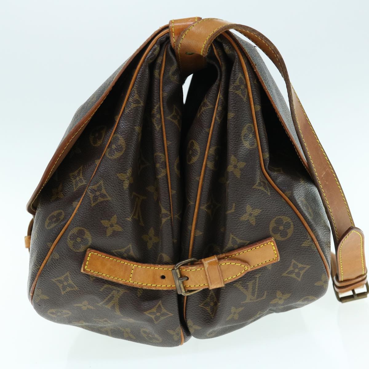 LOUIS VUITTON Monogram Saumur 35 Shoulder Bag M42254 LV Auth 63955