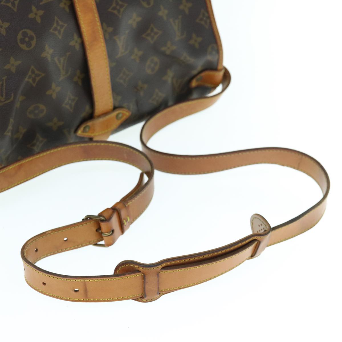 LOUIS VUITTON Monogram Saumur 35 Shoulder Bag M42254 LV Auth 63955