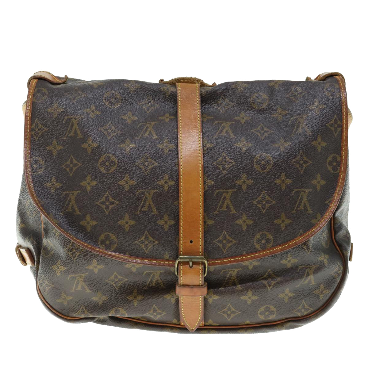 LOUIS VUITTON Monogram Saumur 35 Shoulder Bag M42254 LV Auth 63956 - 0