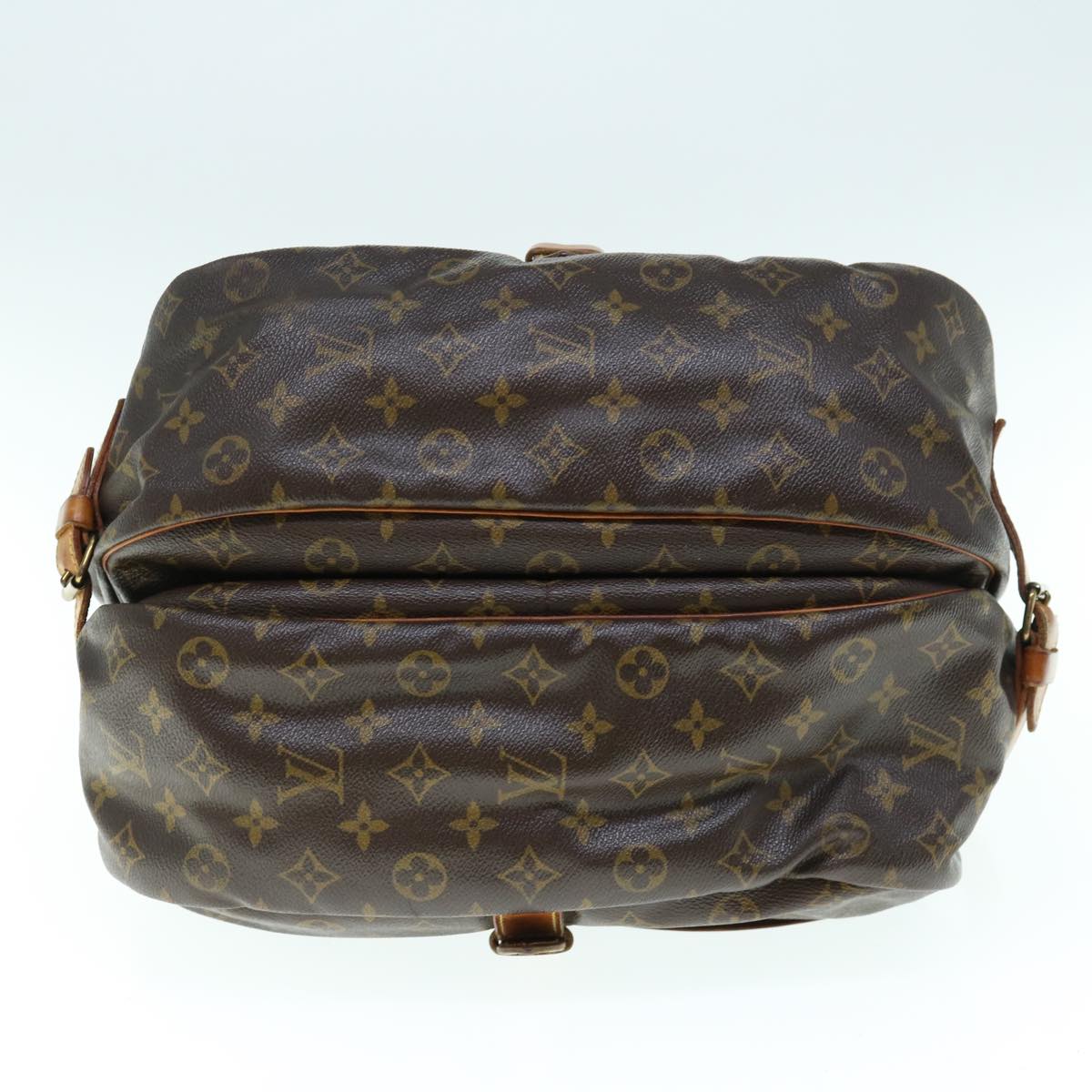 LOUIS VUITTON Monogram Saumur 35 Shoulder Bag M42254 LV Auth 63956