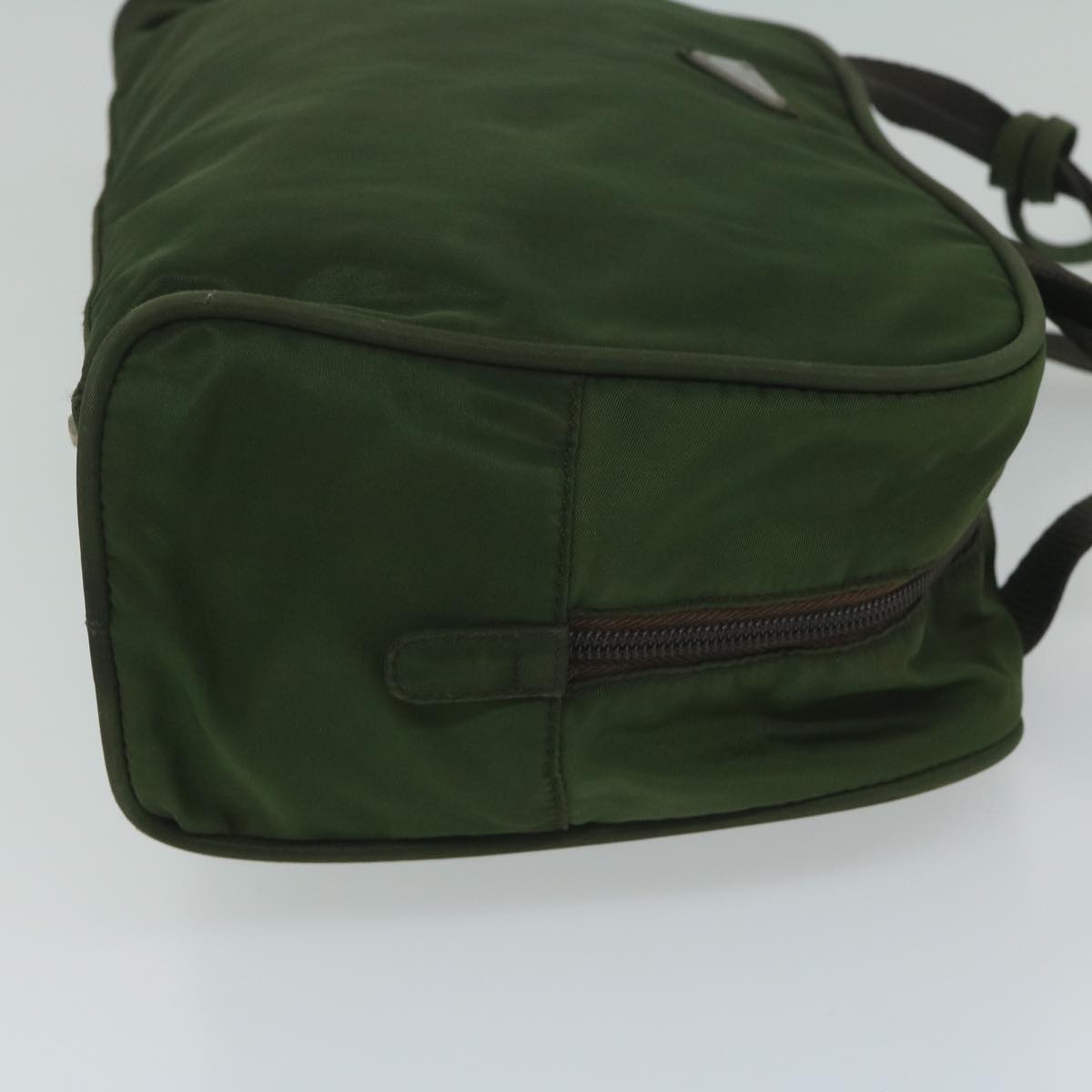 PRADA Hand Bag Nylon Khaki Auth 63973