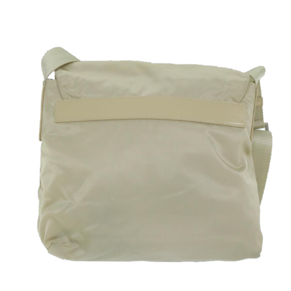 PRADA Shoulder Bag Nylon Cream Auth 63974