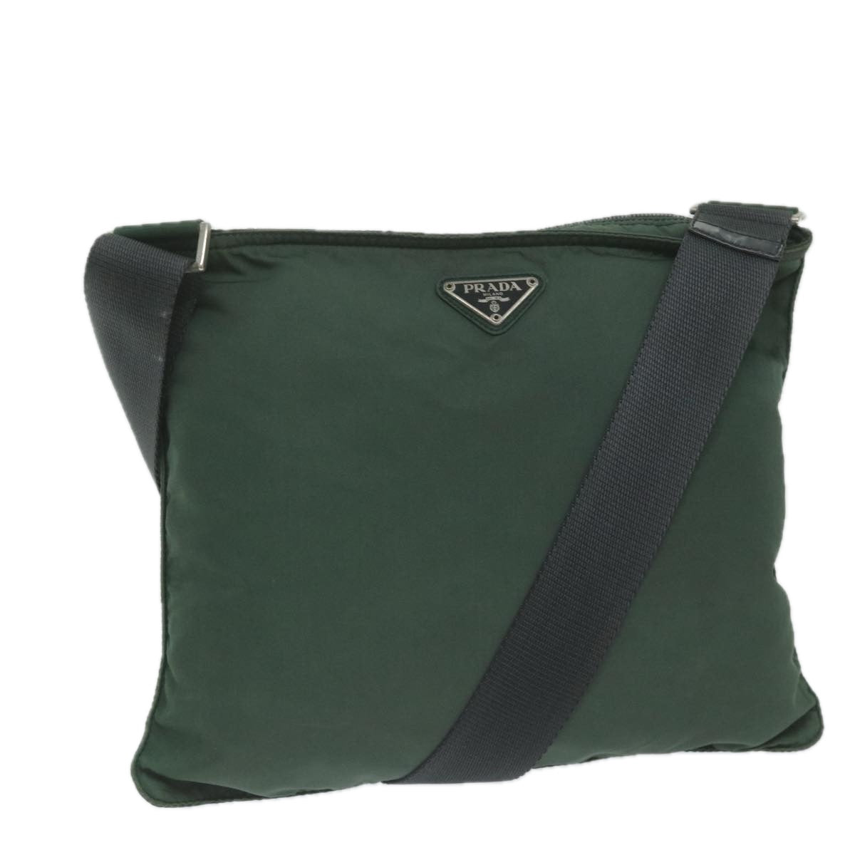 PRADA Shoulder Bag Nylon Green Auth 63977