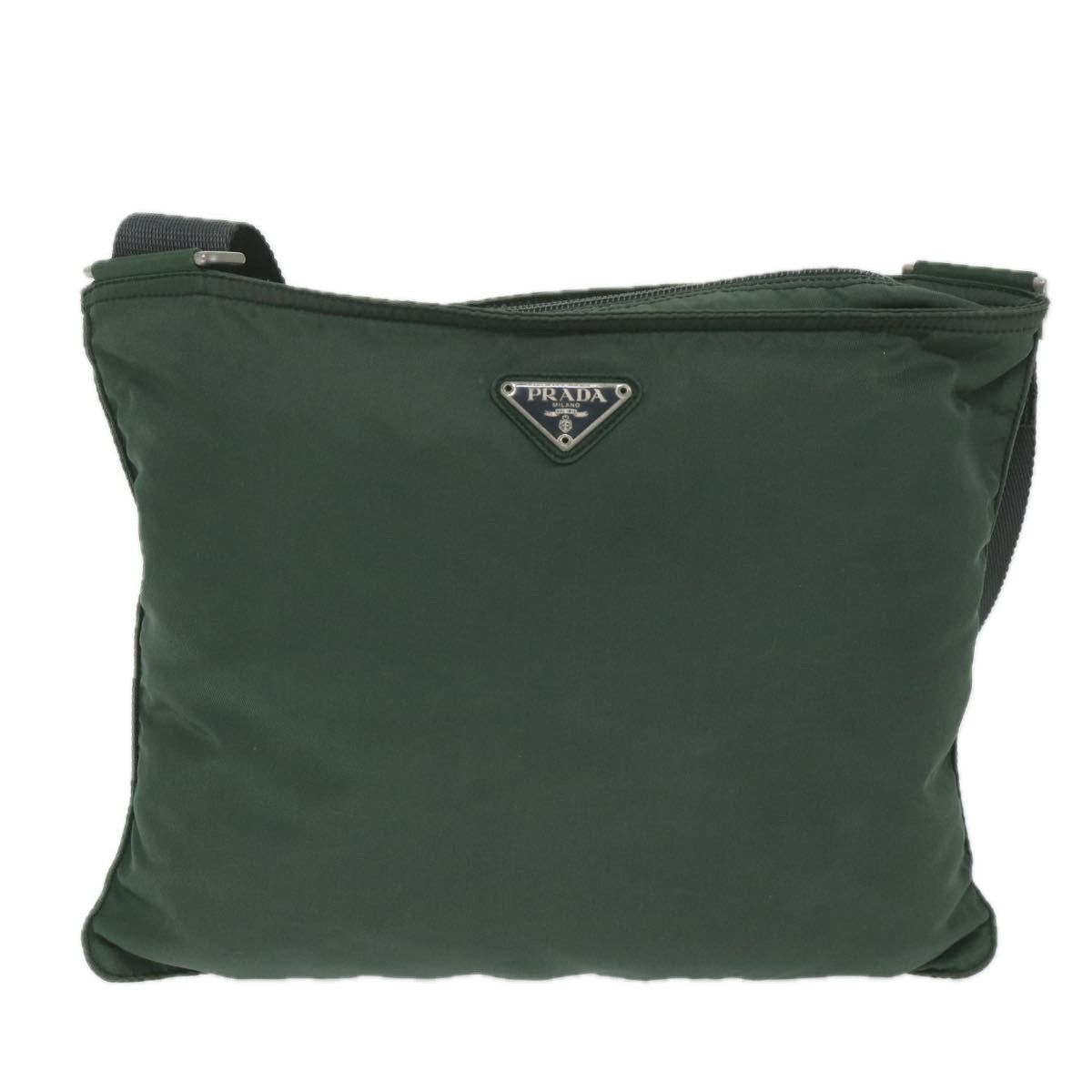 PRADA Shoulder Bag Nylon Green Auth 63977