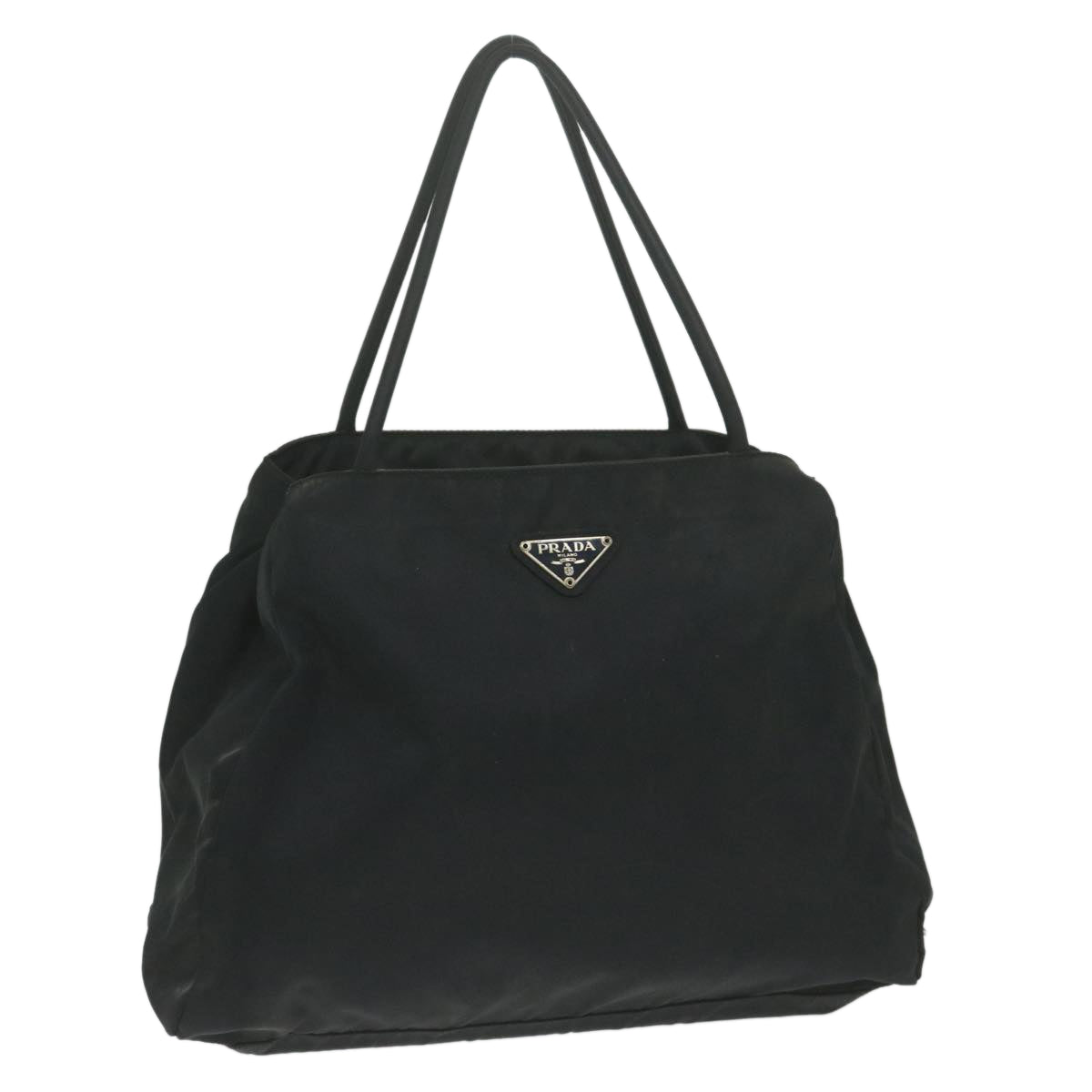 PRADA Tote Bag Nylon Black Auth 63983