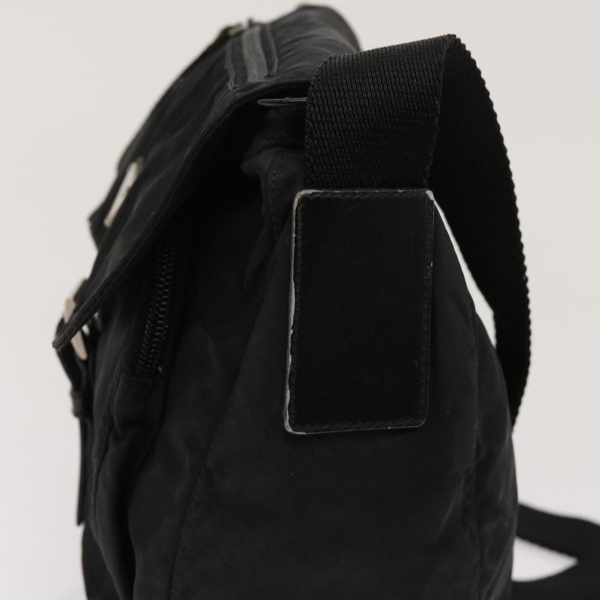 PRADA Shoulder Bag Nylon Black Auth 64011