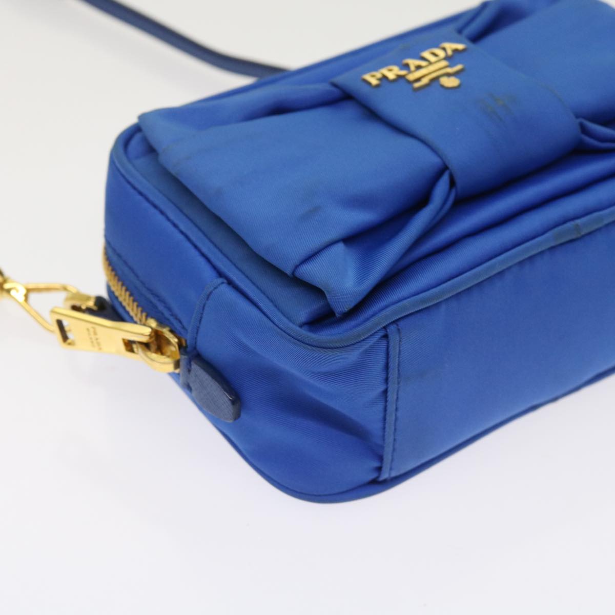 PRADA Shoulder Bag Nylon Blue Auth 64052