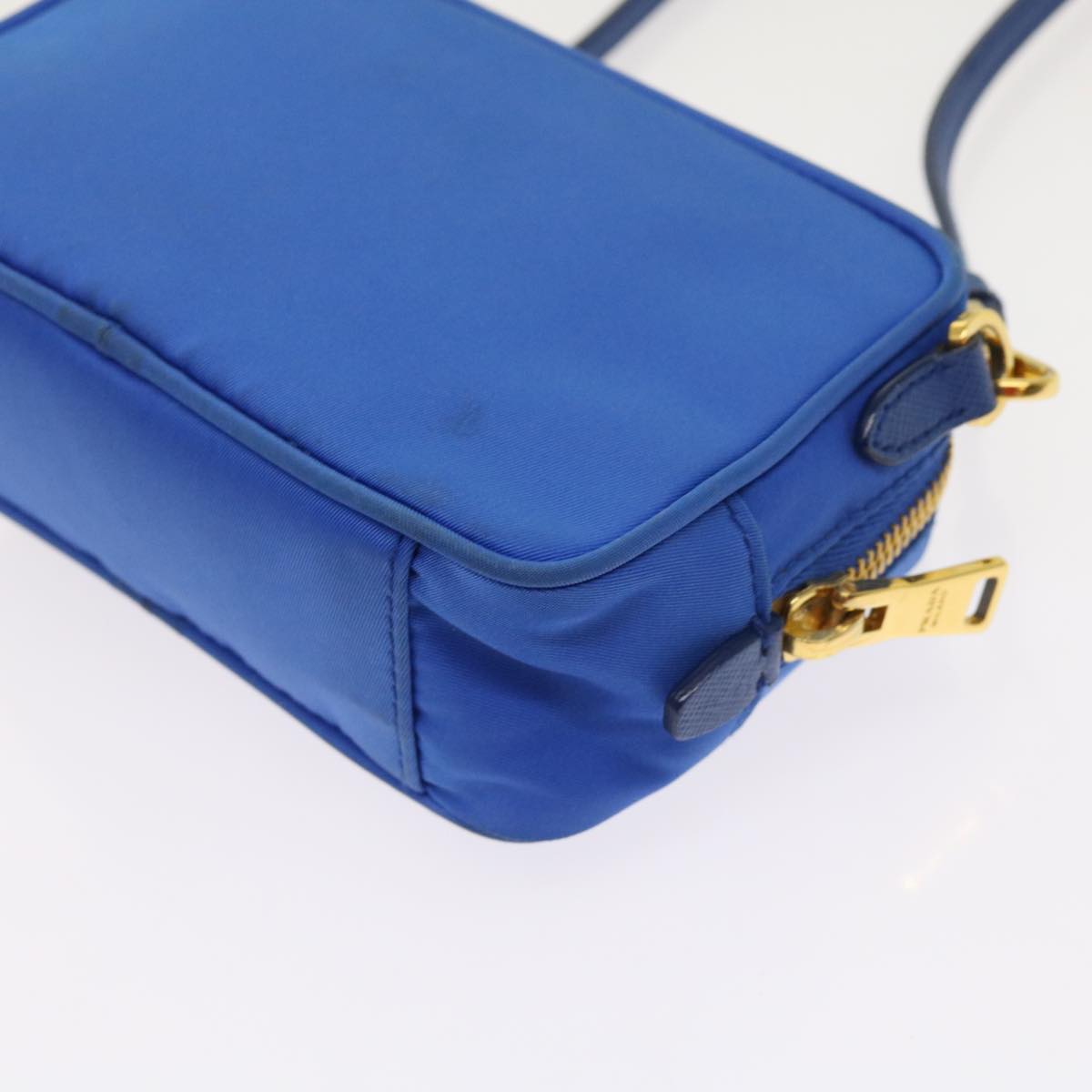 PRADA Shoulder Bag Nylon Blue Auth 64052