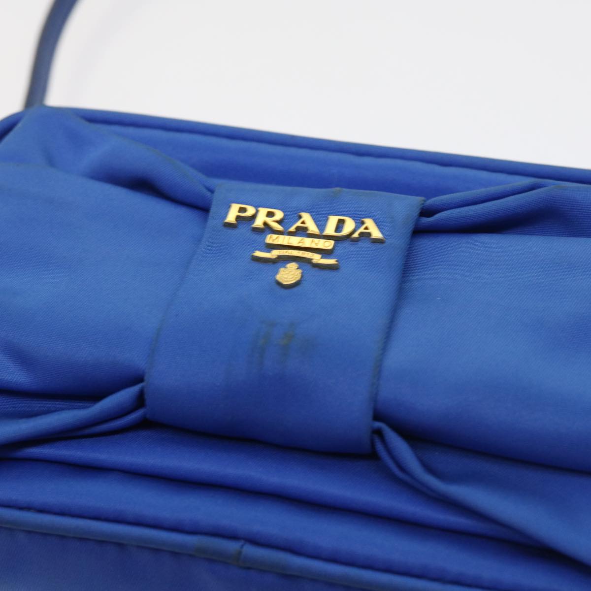 PRADA Shoulder Bag Nylon Blue Auth 64052