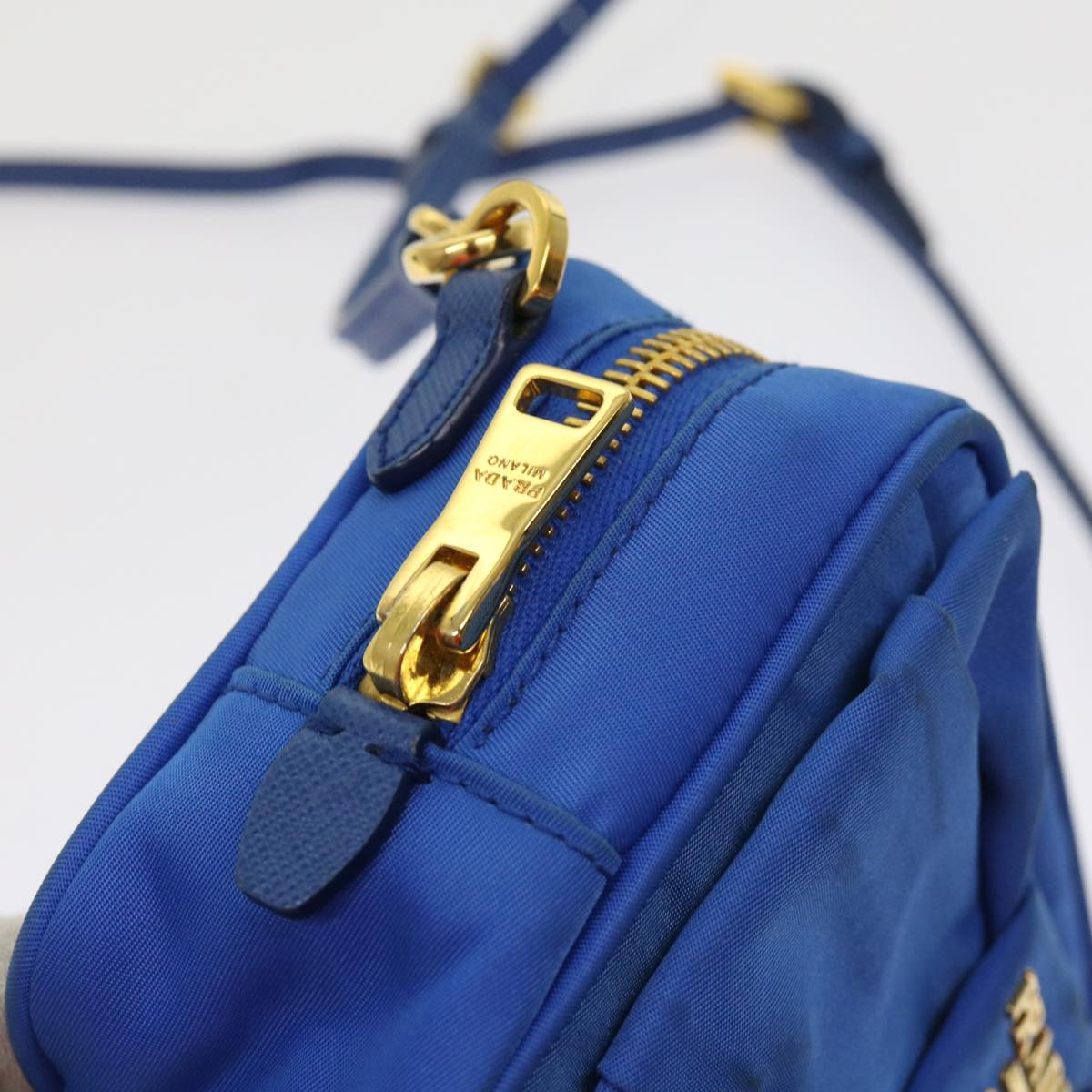 PRADA Shoulder Bag Nylon Blue Auth 64052