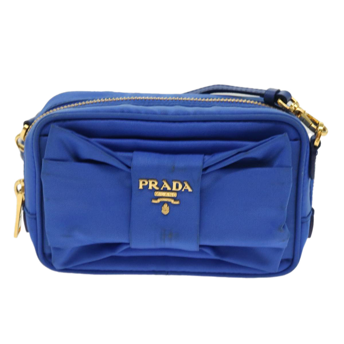PRADA Shoulder Bag Nylon Blue Auth 64052 - 0