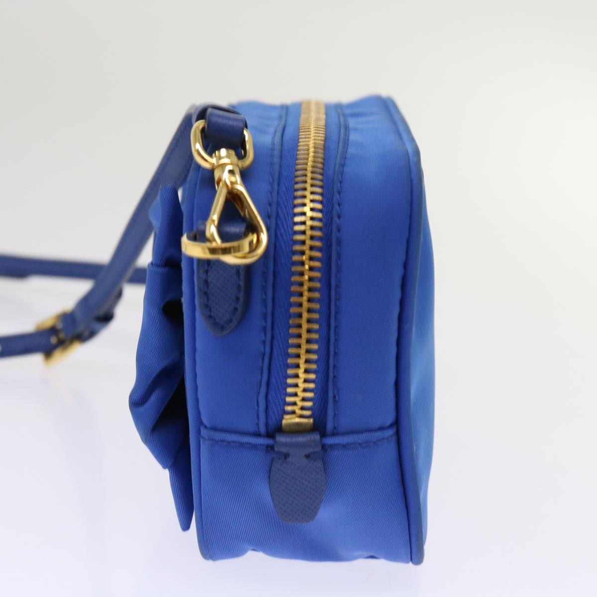 PRADA Shoulder Bag Nylon Blue Auth 64052