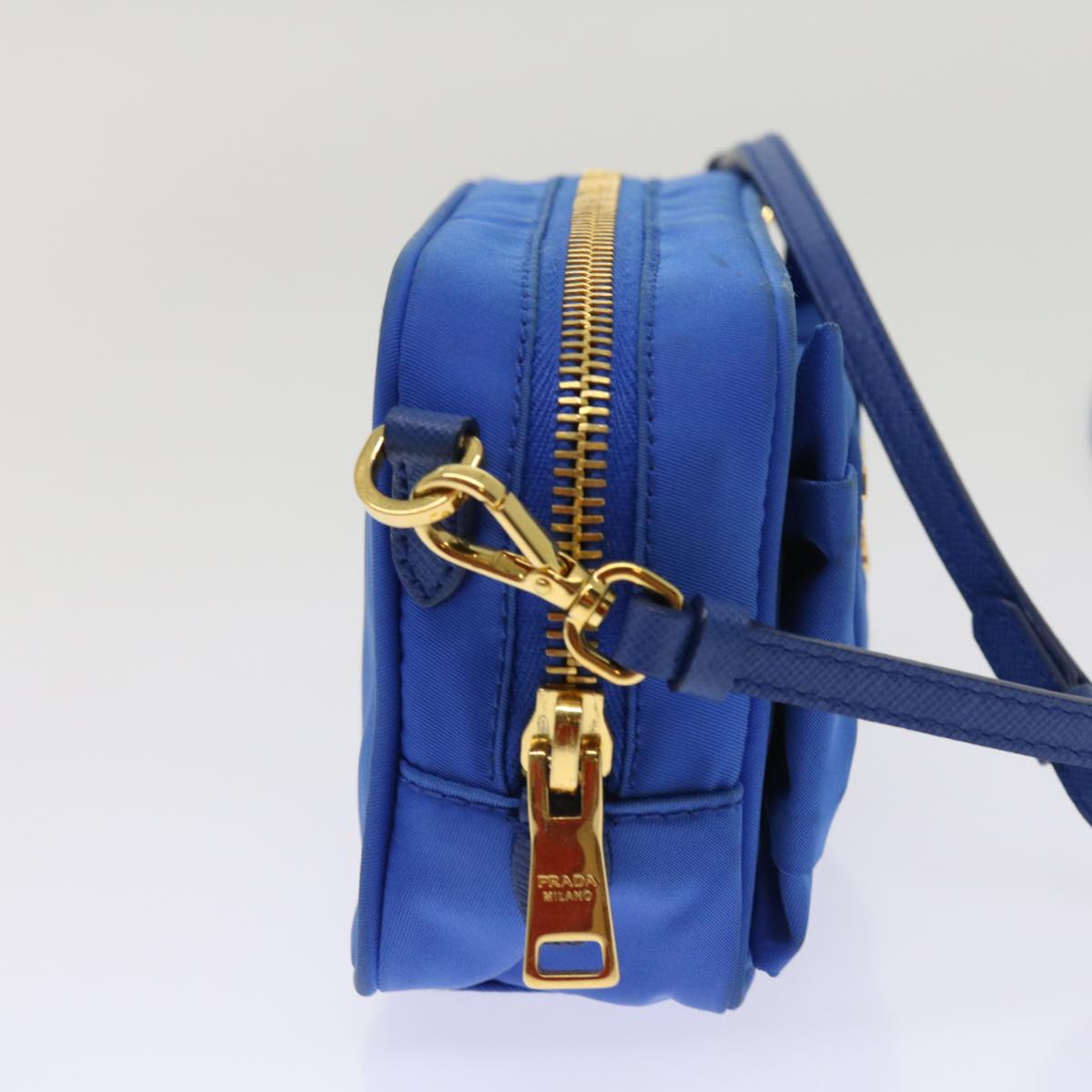 PRADA Shoulder Bag Nylon Blue Auth 64052