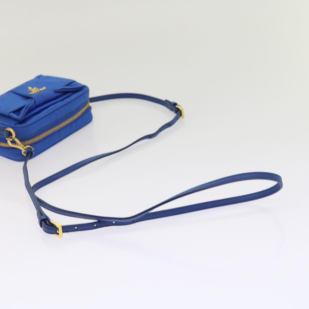 PRADA Shoulder Bag Nylon Blue Auth 64052