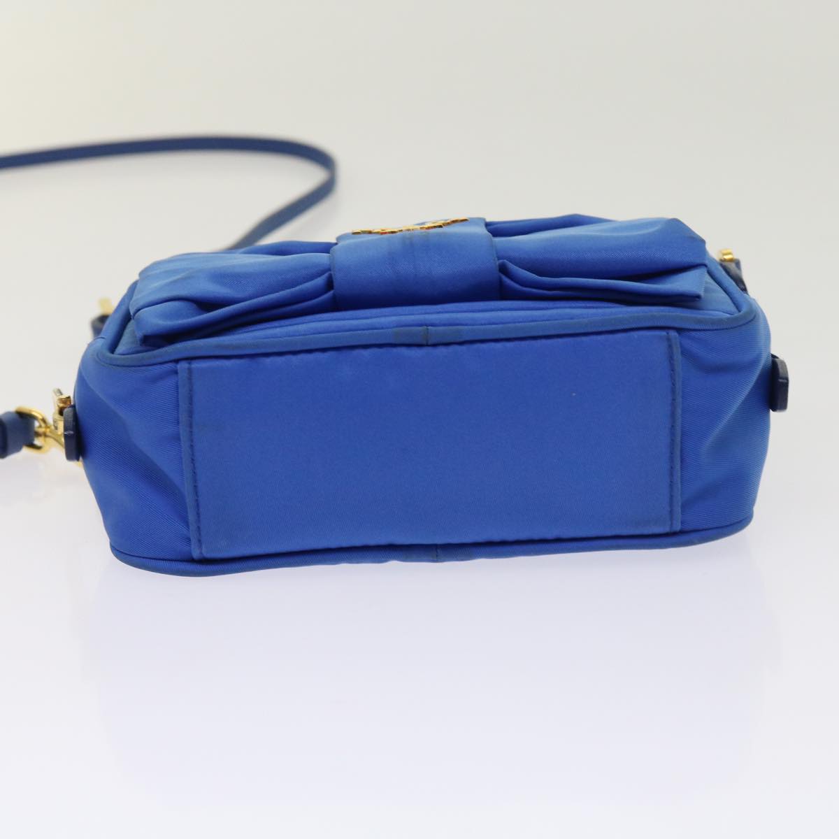 PRADA Shoulder Bag Nylon Blue Auth 64052