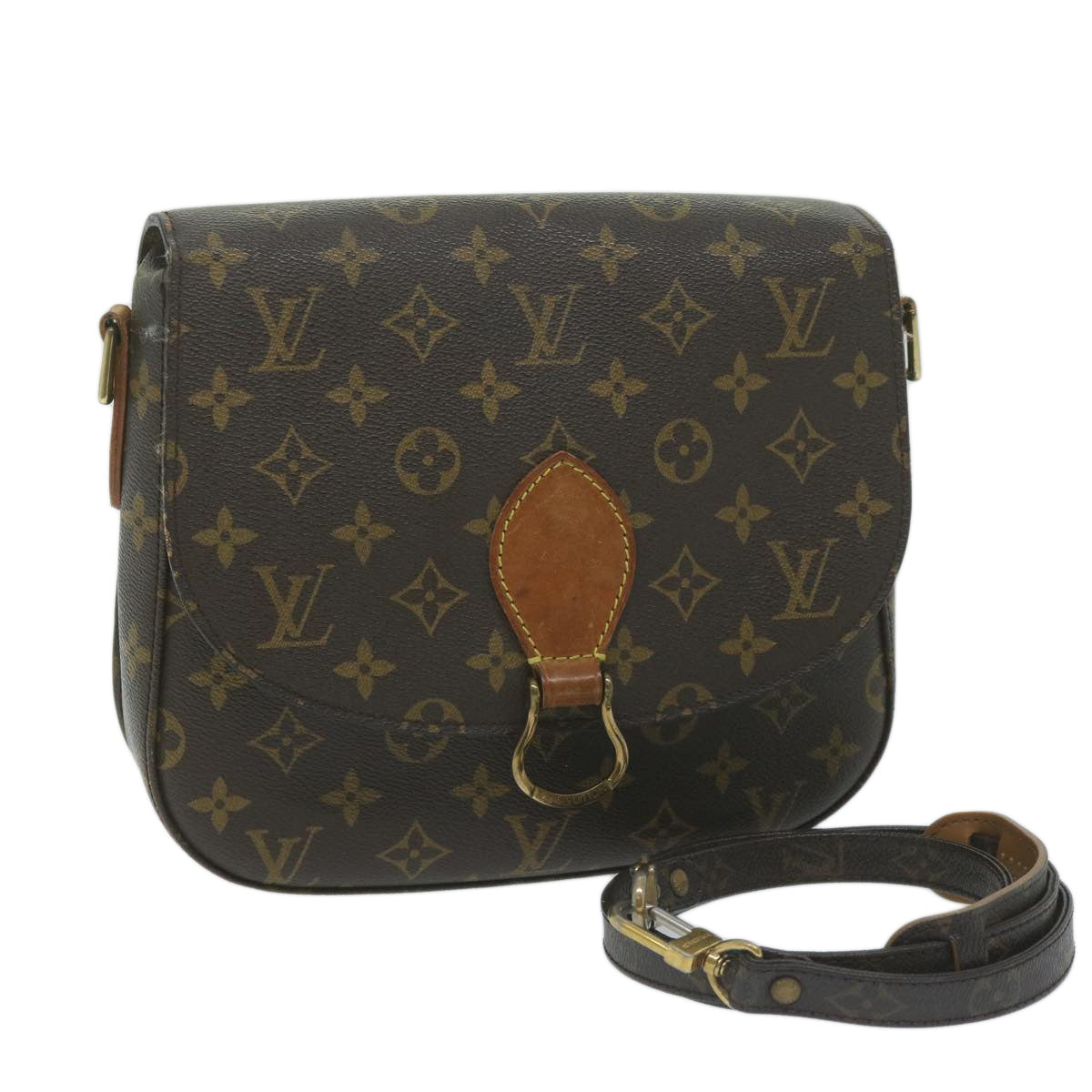 LOUIS VUITTON Monogram Saint Cloud GM Shoulder Bag M51242 LV Auth 64058