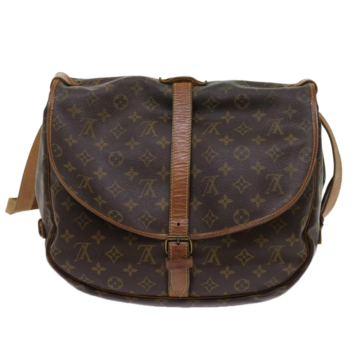 LOUIS VUITTON Monogram Saumur 35 Shoulder Bag M42254 LV Auth 64074 - 0