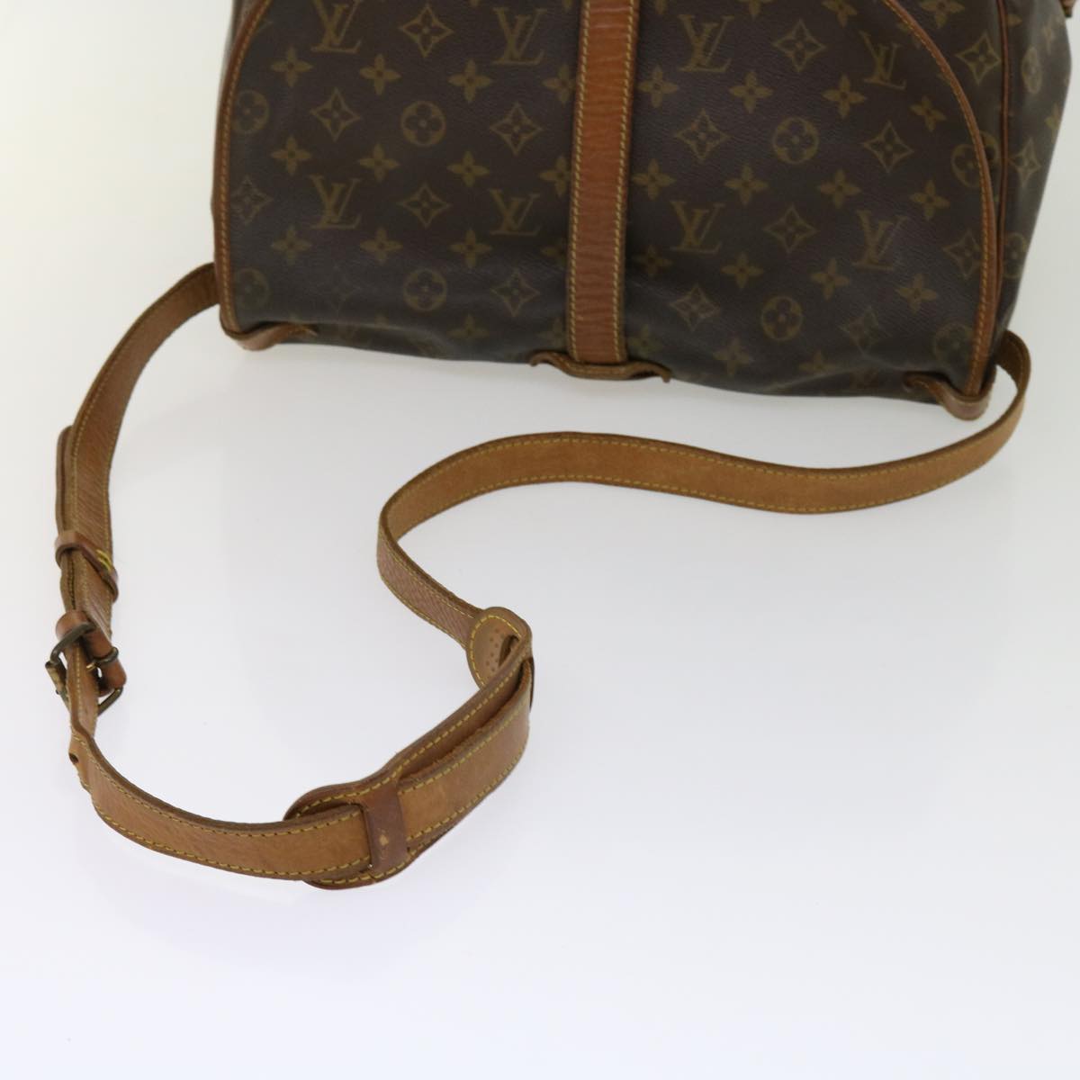 LOUIS VUITTON Monogram Saumur 35 Shoulder Bag M42254 LV Auth 64074