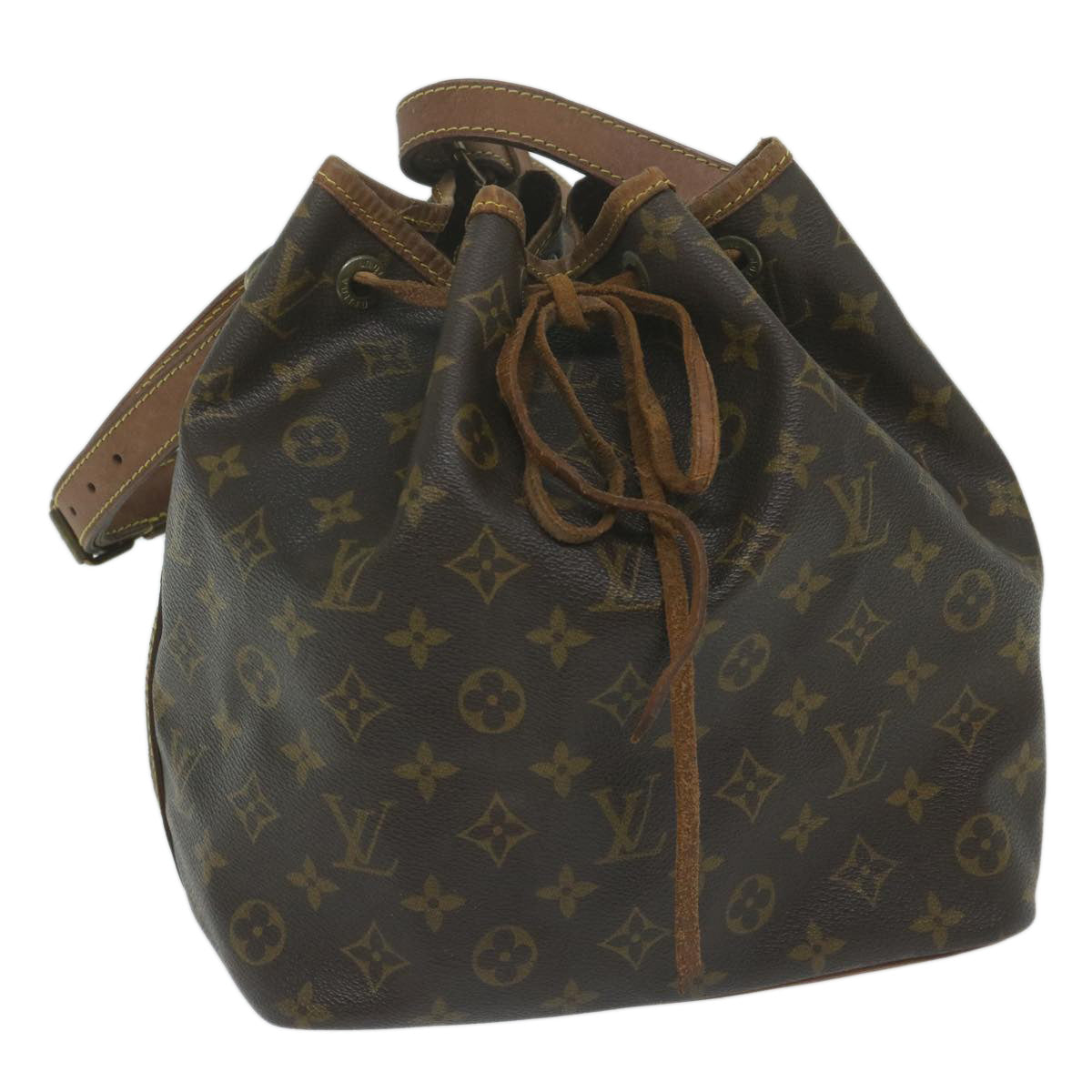 LOUIS VUITTON Monogram Petit Noe Shoulder Bag M42226 LV Auth 64088