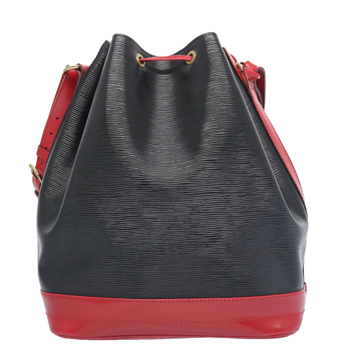 LOUIS VUITTON Epi Noe Shoulder Bag Bicolor Black Red M44017 LV Auth 64093