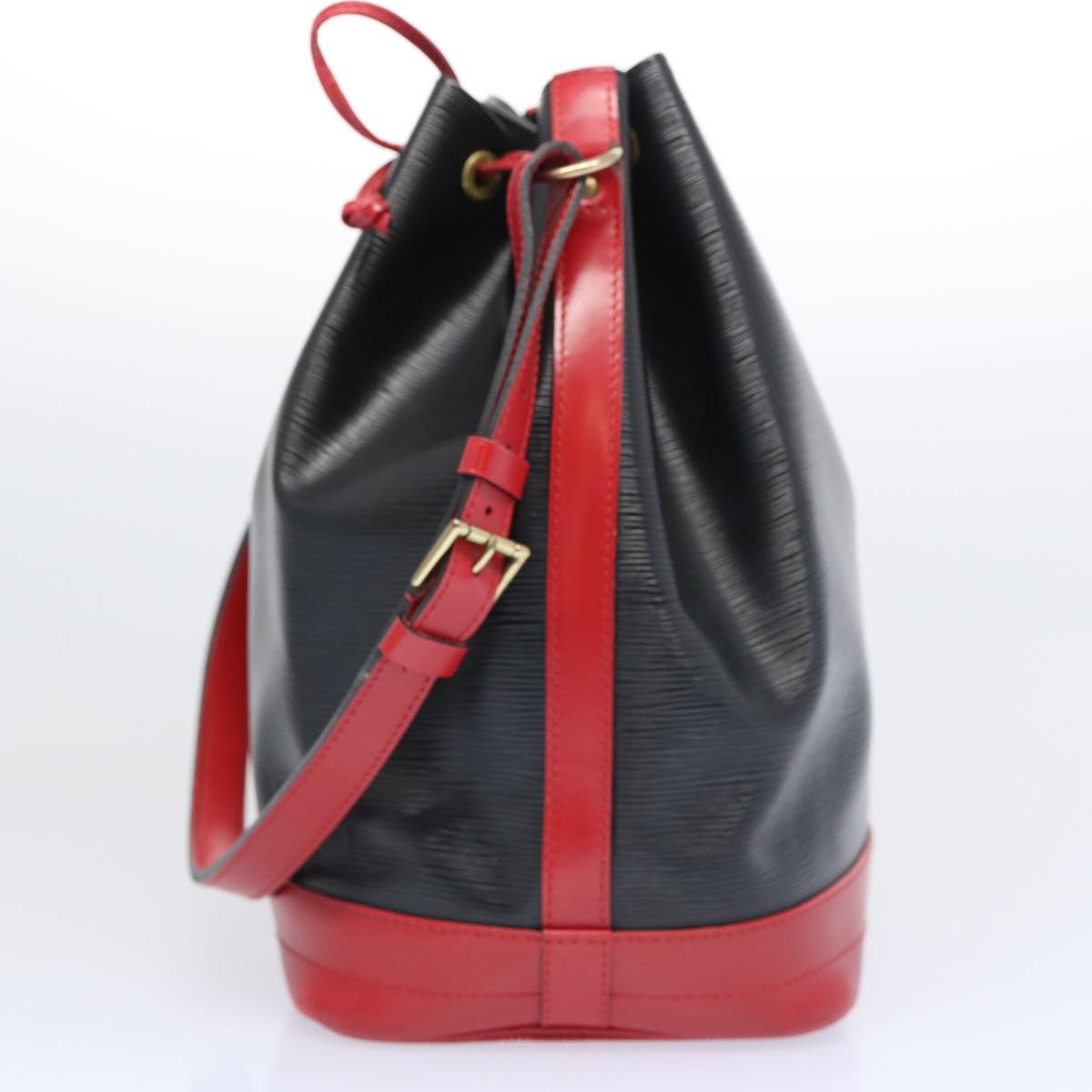 LOUIS VUITTON Epi Noe Shoulder Bag Bicolor Black Red M44017 LV Auth 64093