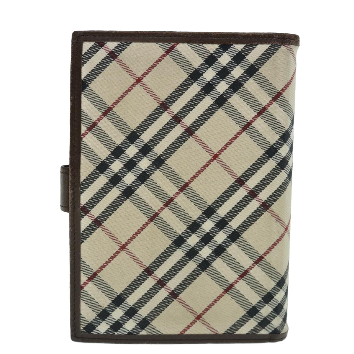 BURBERRY Nova Check Agenda Day Planner Cover Nylon Canvas Beige Auth 64120