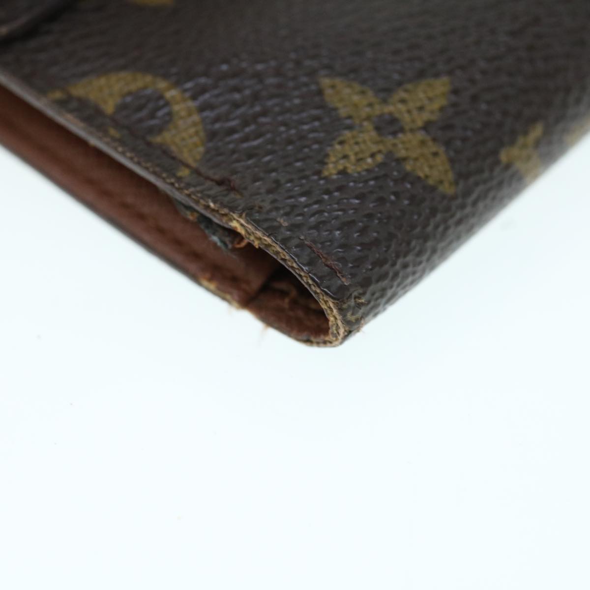 LOUIS VUITTON Monogram Porte Tresor Etui Chequier Wallet M61200 LV Auth 64121