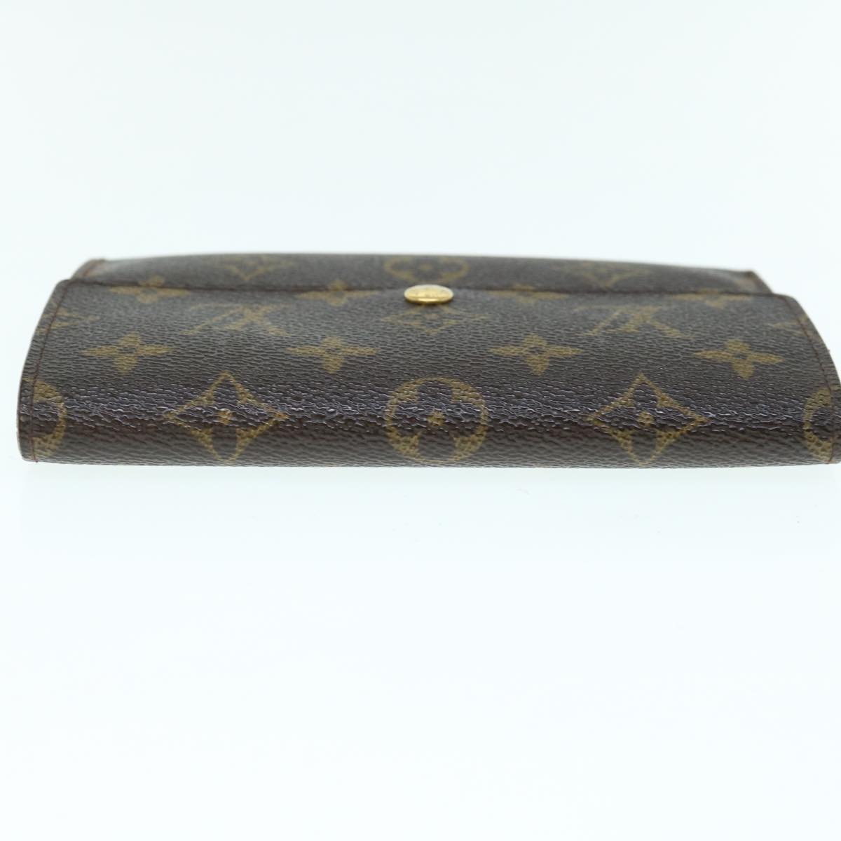 LOUIS VUITTON Monogram Porte Tresor Etui Chequier Wallet M61200 LV Auth 64121