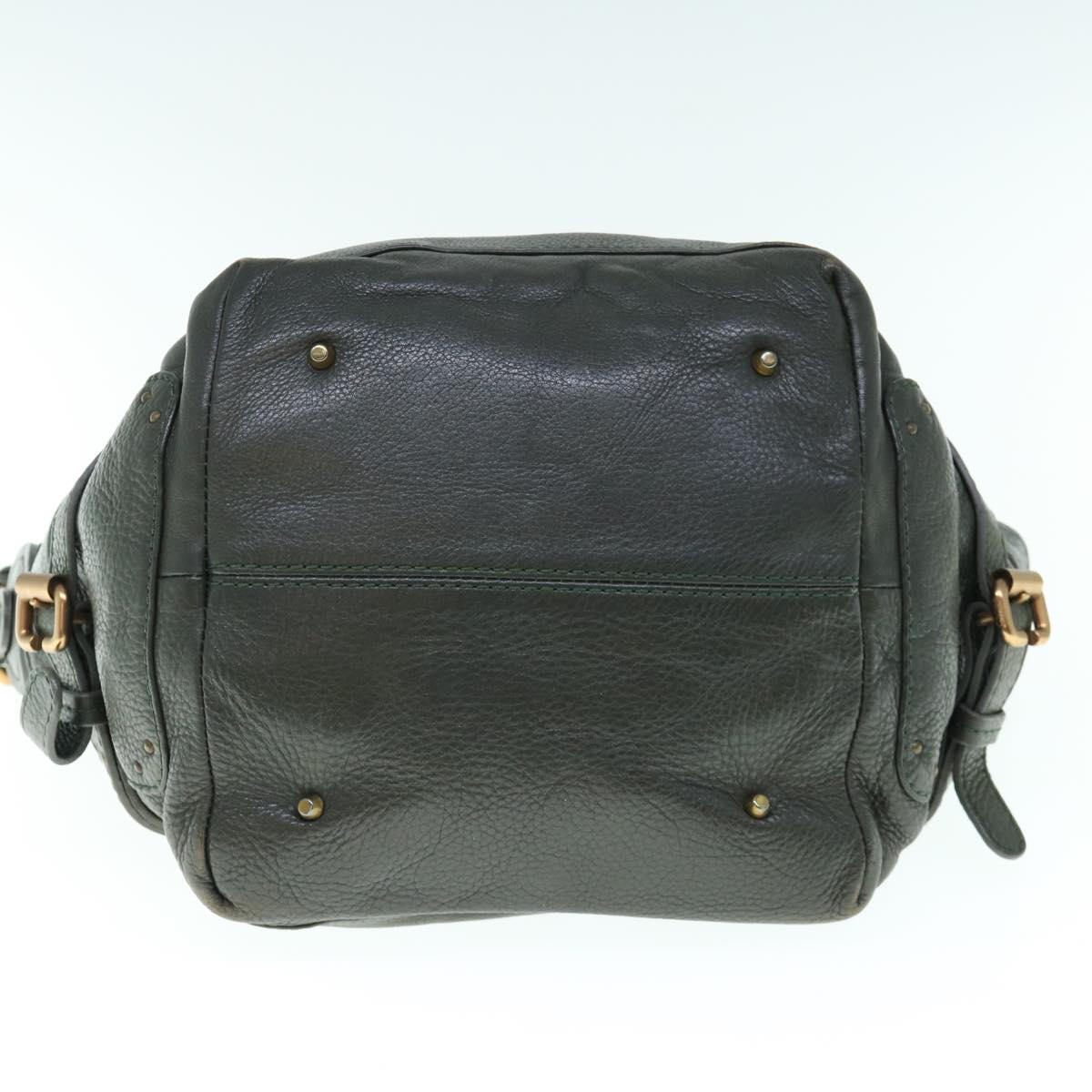 Chloe Paddington Shoulder Bag Leather Khaki Auth 64123