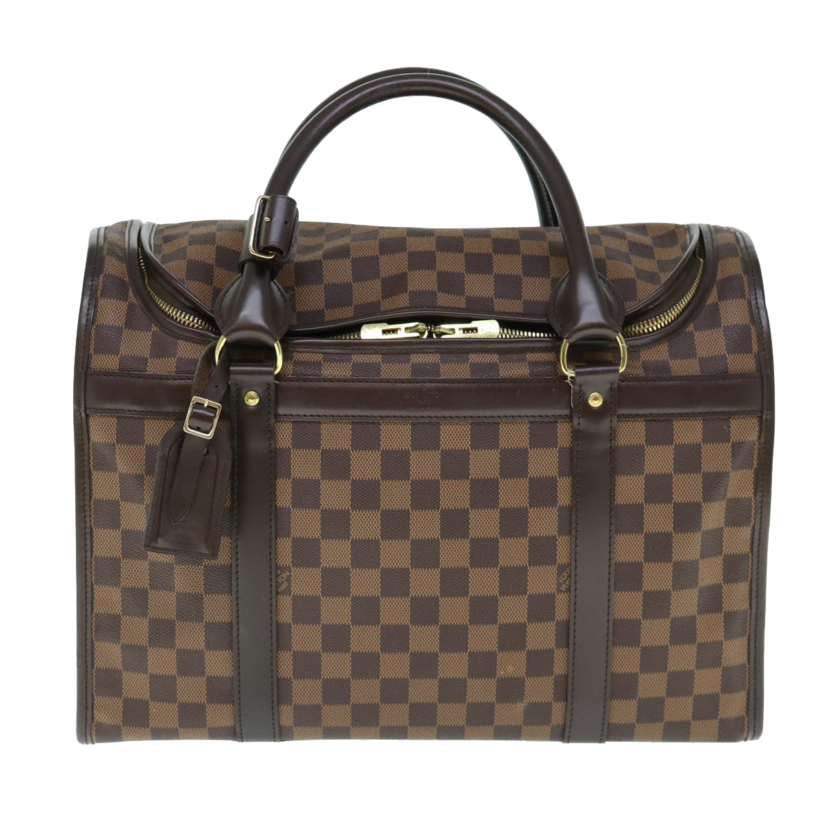 LOUIS VUITTON Damier Ebene Sac Shan 40 Pet Carry SPO LV Auth 64140A