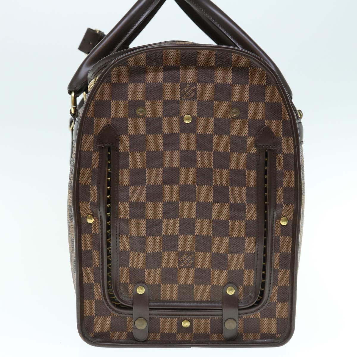 LOUIS VUITTON Damier Ebene Sac Shan 40 Pet Carry SPO LV Auth 64140A