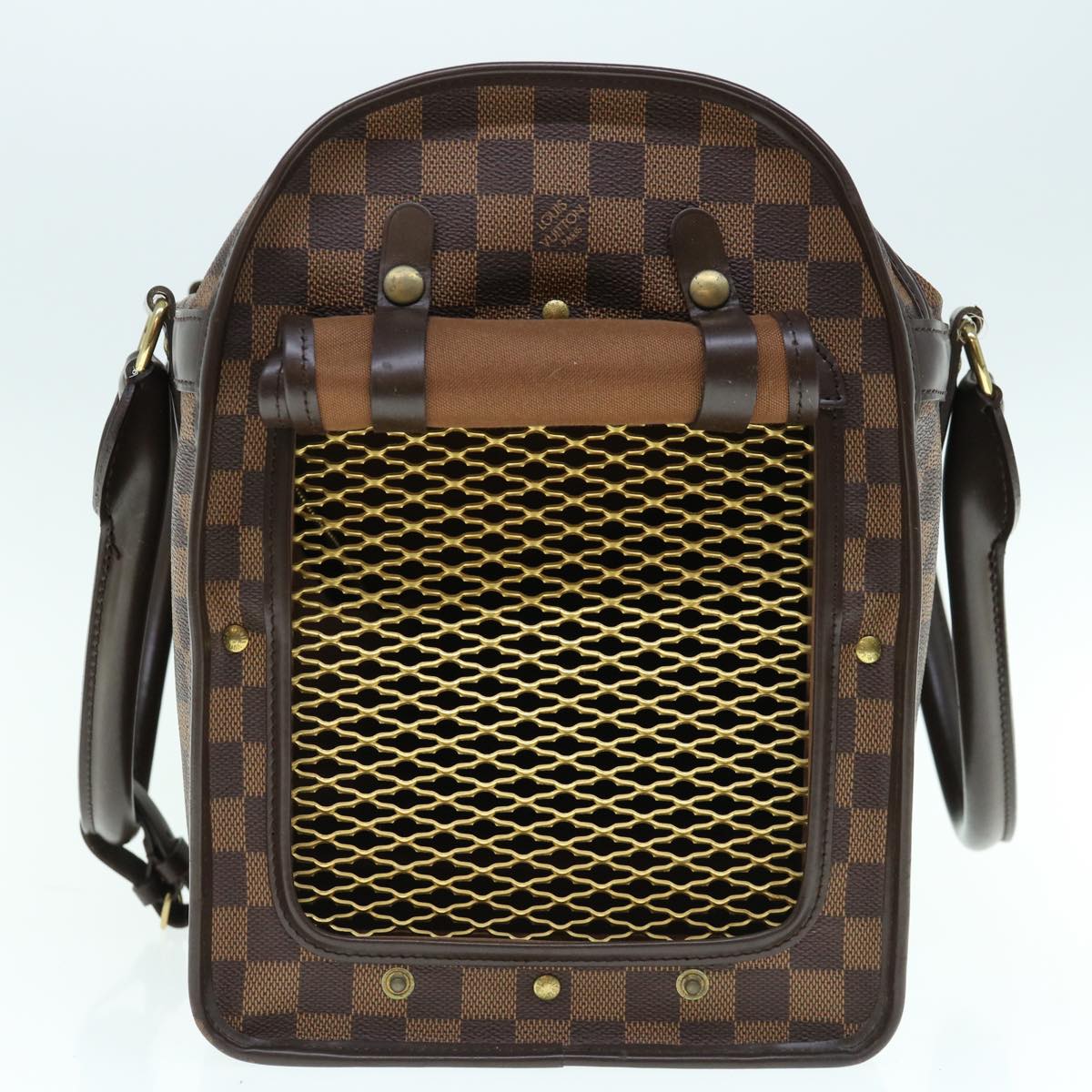 LOUIS VUITTON Damier Ebene Sac Shan 40 Pet Carry SPO LV Auth 64140A